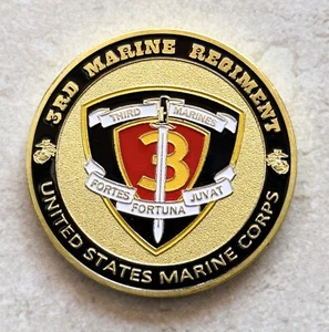 US MARINE CORPS - 3rd MARINE REGIMENT Challenge Coin OFF LIC 23125 - Picture 1 of 2