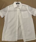 Gap Kids Boys White Short-Sleeved Poplin Button Down Up Shirt Size 6-7