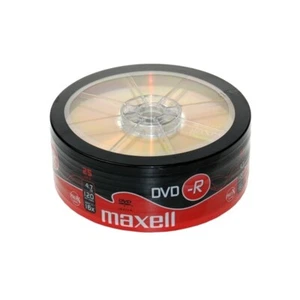 Maxell DVD-R Recordable Blank DVD-R Discs Pack 25 Shrink-Wrap 4.7GB 120mins 16x - Picture 1 of 4