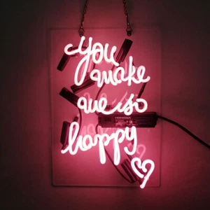 You Make So Happy Neon Sign Light Propose Wedding Party Room Wall Hanging 14"x9" - Picture 1 of 2