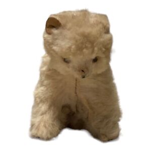 Real Fur Bear Cat? Figure Toy 2.5" Hand Made Vintage 