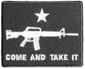 COME AND TAKE IT GEWEHR AUFNÄHER - Farbe - Geschäft aus Veteranenbesitz. - Bild 1 von 2