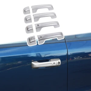For 2019-2021 Dodge RAM 1500 ABS Silver Car Door Handle Decor Cover Trim 4PCS - Picture 1 of 9