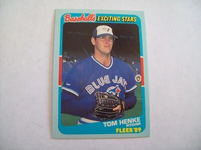 TOM HENKE TORONTO BLUE JAYS 1989 Fleer Baseball's Exciting Stars #22 - Image 1 of 2