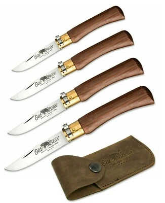 Antonini Old Bear Taschenmesser Klappmesser Pilzmesser Walnussholz Olivenholz