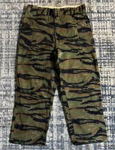 Vintage 70s Vietnam Era Tiger Stripe Camo Jungle Pants 35x28 DEADSTOCK Military - Picture 1 of 10