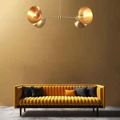 4 Lights Brass Ceiling Light Mid Century Modern Pendant Ceiling Chandelier - Image 1 of 4