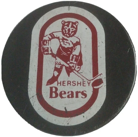 VINTAGE HERSHEY BEARS  OFFICIAL HOCKEY PUCK VICEROY + INGLASCO MFG. MADE IN 🇨🇦 Cover