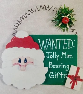 Woodworks Pattern Company Seasonal Sign Kit WANTED:JOLLY MAN Santa Cute Painting - Picture 1 of 5