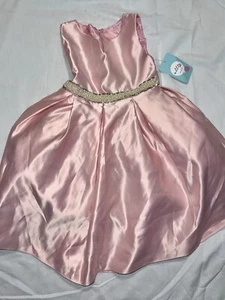 Ellie Kids Girls Pink Dress Size 4 Wedding, Flower girl, Birthday - Picture 1 of 5