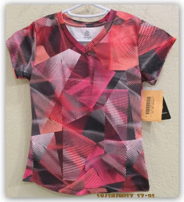 Champion C9 Niñas XSMALL 4-5 Tecnología Atlética Cuello en V Camisetas Dúo Seco Manga Corta Foto 1 de 4