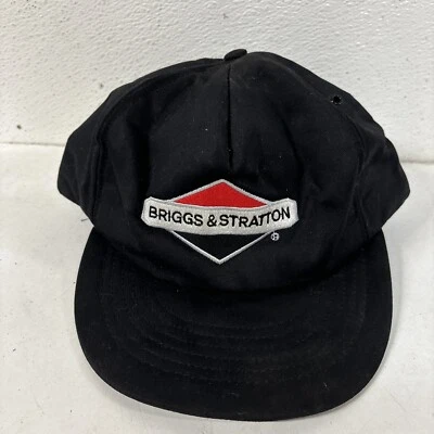 Gorra de béisbol Briggs & Stratton negra bordada gorra ajustable espalda a presión #M4 Foto 1 de 4