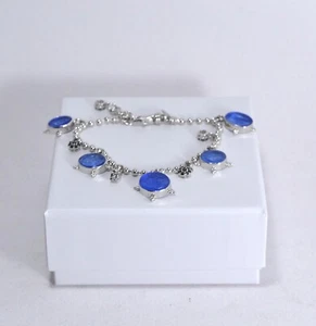 TAGLIAMONTE BRACCIALE ARGENTO 925 CIONDOLI PASTE VITREE CATENA PALLINI TGN 988 - Foto 1 di 3