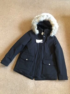 Zara Black Water Resistant Quilted Parka With Hood Size L UK14 Bnwt - Picture 1 of 10