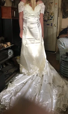 Eden Bridals Size 16 Wedding Dress Cathedral Train Length - Image 1 of 2