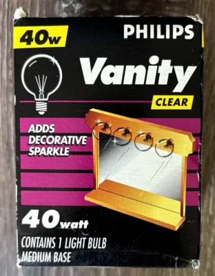 Philips 40 watts light bulb- vanity soft white-medium base-G25 40W Phillips - Image 1 of 4