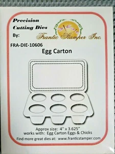 Frantic Stamper Precision Metal Craft Cutting Die Easter Egg Carton Stencil - Picture 1 of 5