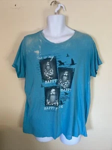 Duck Dynasty 3XL Maglietta Duck Commander Phil Robertson Nera Multi FELICE - Foto 1 di 6