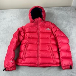 The North Face Women's Size Large 700 Down Fill Red Puffer Jacket Winter Parka - Foto 1 di 16