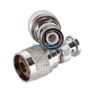 Adaptador conector de enchufe macho tipo N a BNC 2 piezas para antena de radio - Imagen 1 de 1