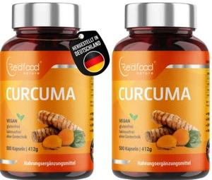 BiO Kurkuma ⭐  XXL 1000 Kapseln ⭐ hochdosiert 700mg Curcuma Curcumin + Piperin - Bild 1 von 11