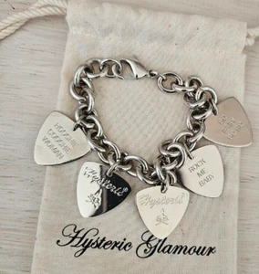 HYSTERIC GLAMOUR HYSTERIC ON SKULL PICK Bracelet Guitar Pick Shape NEW - Picture 1 of 4