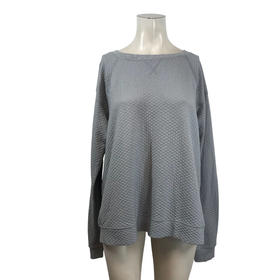 SUDADERA ACOLCHADA LUCY - MUJER XL - GRIS MANGA LARGA CUELLO REDONDO PULL-OVER Foto 1 de 4