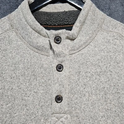 GH Bass & Co Sweater Mens XXL XXLarge Tan Three Button Henly Pullover Sweatshirt - Image 1 of 4