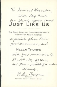 Author Helen Thorpe Autographed Title Page - Just Like Us - Picture 1 of 1