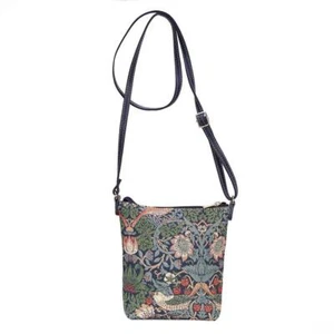 Bolso Bandolera Cartera Poliéster Reciclado William Morris Fresa Ladrón Azul - Imagen 1 de 3