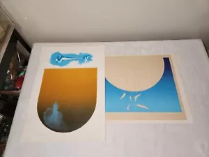 Lotto arte J.T. Lang vintage anni 80 doccia eterna 8/20 e frammenti invernali 26/75 - Foto 1 di 24