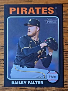 Topps Heritage 2024 - Estampado corto borde negro #89 Bailey Falter - Imagen 1 de 2