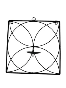 Aplique Colgante de Pared Candelabro Metal Decorativo Alambre de Acero 12 pulgadas x 12 pulgadas Cuadrado - Imagen 1 de 13