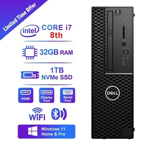 Dell Precision Computer Intel Core i7 8th,32GB RAM,1TB NVMe SSD,Win 11,Wifi+BT - Bild 1 von 7