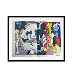 Estampado firmado de Roy Lichtenstein - paisaje con figuras - edición limitada, arte pop - Imagen 1 de 9