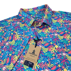 Polo de golf Chubbies Performance 2.0 para hombre talla M ajuste ceñido The Tropical Bunch nuevo con etiquetas - Imagen 1 de 8