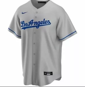 Nike Dodgers Bellinger #35 Light Grey Blue Jersey Lightweight Large T770-LDGR - Picture 1 of 9