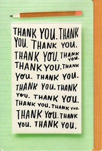 Can't Thank You Enough Pencil Pad of Paper Your Help Hallmark Greeting Card - Picture 1 of 3