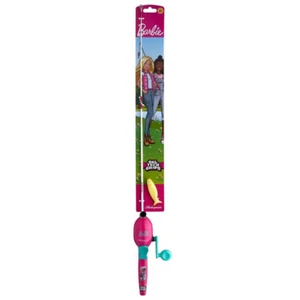 Shakespeare BARBIEKIT-B Youth Barbie Spincast 2' 6" Fishing Combo 1 Piece Kit - Picture 1 of 1
