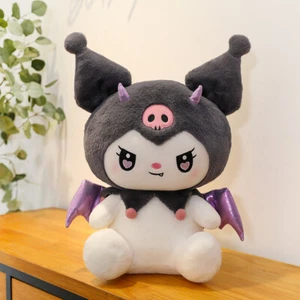 Cartoni animati diavolo Kuromi melodia peluche bambola imbottita giocattolo ragazza camera da letto cuscino da lancio - Foto 1 di 19