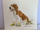 Welsh Springer Spaniel Original Watercolor Of Sitting Puppy By Sandra Coen