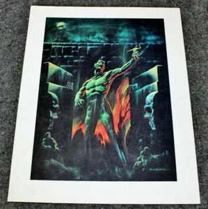 Póster Kenneth Smith 1975 Devil Demon in Hell Skull Fantasy Art Impreso Muy bien - Imagen 1 de 5