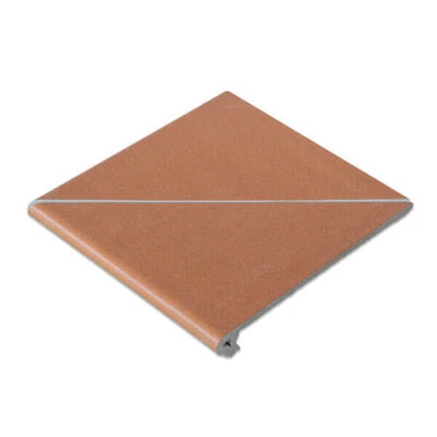 Angolo Gradino In Klinker 2 Pezzi 35x35 Cm Antigelo Antiscivolo Ocra Domus - Immagine 1 di 2