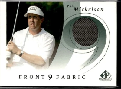 2002 SP AUTHENTIC GOLD FRONT 9 FABRIC #FPS-PM PHIL MICKELSON - Image 1 of 2