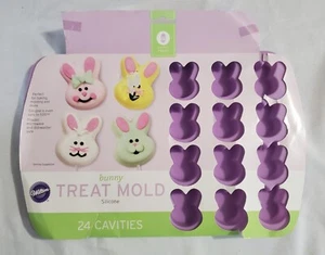 Wilton Easter Bunny Mini Treat Mold Silicone Baking Chocolate Candy 24 Cavities - Picture 1 of 7