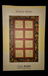 Trapunta in fibra d'antiquariato, giostre slitta redwork - Nuova - Foto 1 di 3