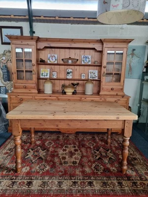 Farmhouse Scrub Top Pine Dining Table - Image 1 of 4