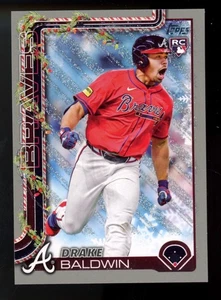 2025 Topps Holiday Drake Baldwin Rc Silver Glitter #H 60 Braves - Picture 1 of 1