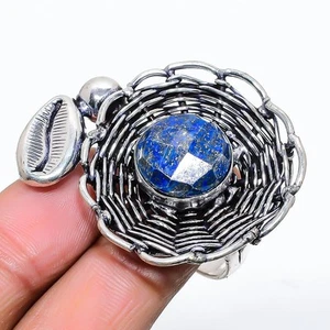 Anillo de joyería de plata esterlina 925 hecho a mano con piedras preciosas d... - Imagen 1 de 5