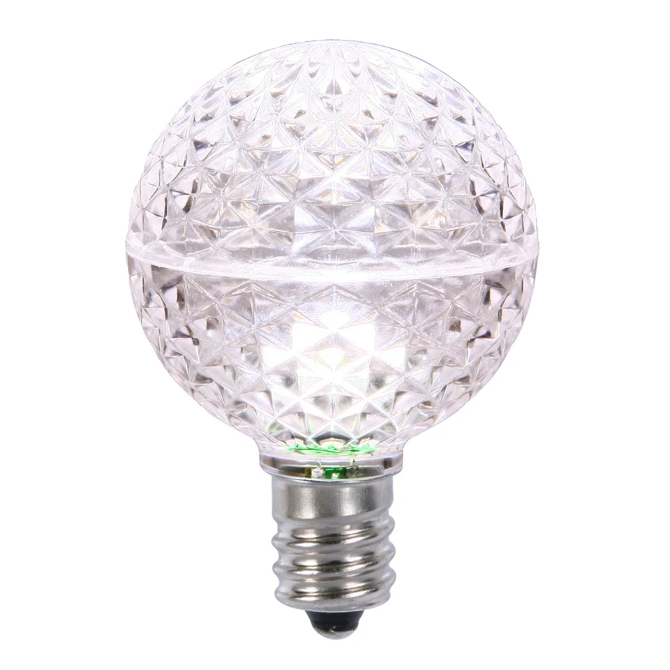 G50 Faceted LED Pure White E17 .45W 25Bx - Image 1 of 1